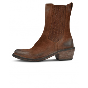 MOMA - Damen Loafer Tronchetto Tuscany - Cognac/Tabacco